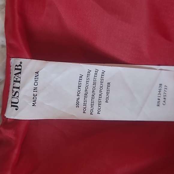 JustFab Jacquard Tapestry Woven A-Line Mini Skirt XS Red White - Picture 15 of 17